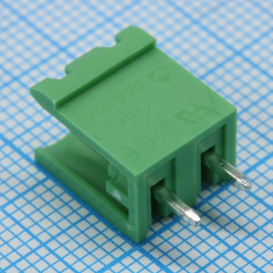 2EDGV-5.08-02P-14-100A(H), Разъемный клеммный блок на плату, 2 контакта. Серия 2EDGV-5.08