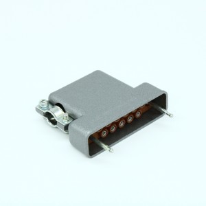 РП10-11 ЛУ-О розетка с/к, Соединитель  низкочастотный, прямоугольный, внутреннего монтажа угловой