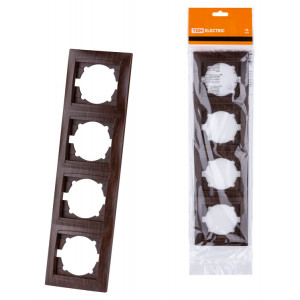 Рамка 4-х постовая вертикальная венге "Лама" SQ1815-0435