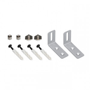 Настенный держатель S2-LINE-FIX-15mm Set (4067, 5470) 021187, Держатель для крепления к стене профиля S2-LINE-5470, S2-LINE-4067  Максимальный вылет от стены 30мм, винты с шляпкой 15мм под широкий паз.  В комплекте 2шт держателя, 2 фиксатора, дюбели. Цена за 1 комплект.