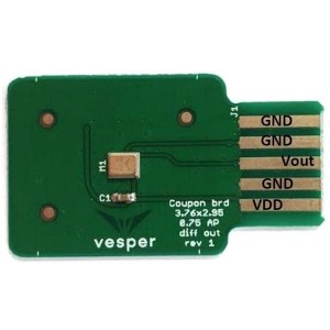 S-VM1000-C, Средства разработки интегральных схем (ИС) аудиоконтроллеров  Coupon Card Piezoeletric MEMS Mic Single-ended Analog I/F