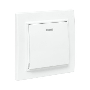 Выключатель 1-кл. СП Минск 10А IP20 с индикатором бел. Basic ERV10-121-10