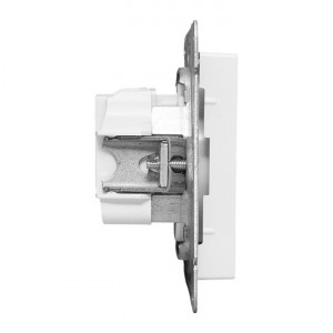 Механизм розетки, 16А, без заземления, со шторками, белый Эпика EKF UP1-SOW-101