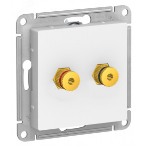 ATLASDESIGN АУДИОРОЗЕТКА двойная, ЛОТОС ATN001387