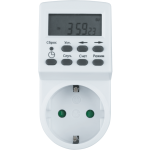 Таймер 61 555 NTR-E-S01-WH розет. электрон. 61555