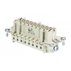 Розеточная контактная вставка 72.700.1658.0, Розеточная контактная вставка, обжимная фиксация, 16 полюсов + PE, типоразмер 16B, 690V, 16A, (обжимные контакты поставляются отдельно)