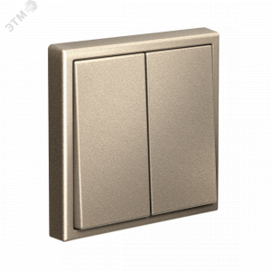 ARTGALLERY 2-клавишный ПЕРЕКЛЮЧАТЕЛЬ, 10АХ, механизм, быстрозажимные клеммы, ШАМПАНЬ GAL000565S