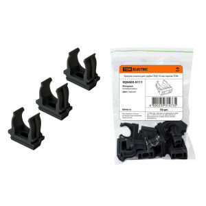 Крепеж-клипса для трубы ПНД 16 мм (10 шт.) черная SQ0405-0111