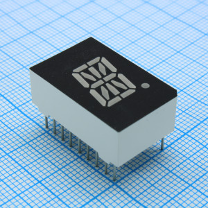 FYS-5013BUHR-11, Индикатор сегментный одноразрядный 12.7мм ОA Красный 20-50мКд 640нм