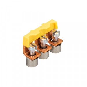 Соединительная перемычка IVB WKN10 - 3, Соединительная перемычка, 3 полюса, изолированная, винтовая, для клемм: WKN 10, цвет: желтый