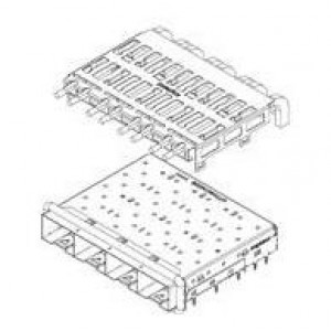 U77C461M2081, Соединители для ввода/вывода SFP PLUS CAGE 1X4 SPRING FINGERS W/LP