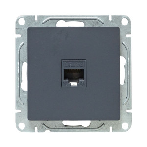 Механизм розетки RJ45 (cat5), графит Эпика EKF UP1-SOG-RJ45-5