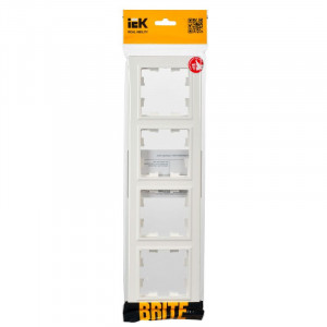 Рамка 4-м BRITE РУ-4-БрБ бел. BR-M42-K01