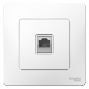 Розетка компьютерная 1-м СП Blanca RJ45 кат.5E бел. SE BLNIS045001
