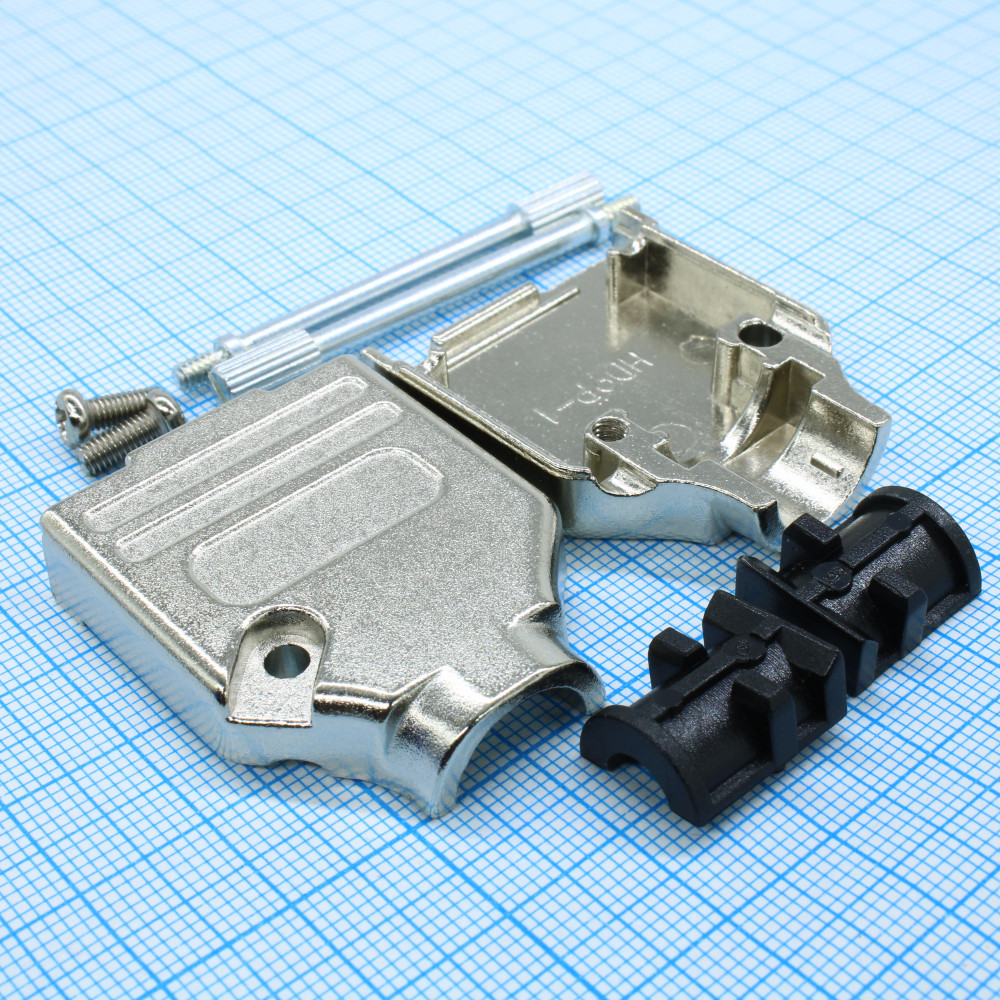 Изображение товара Кожух для разъема D-Sub 9pin с удлиненными винтами металлический