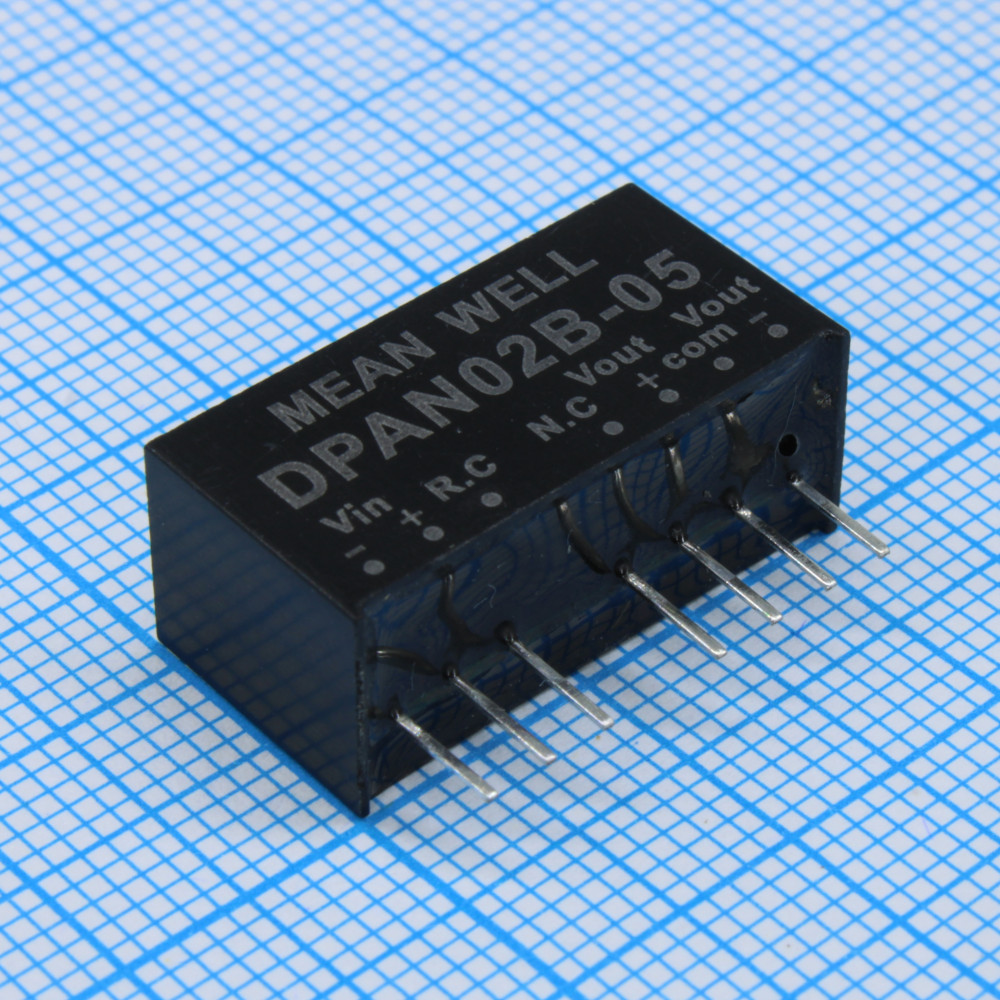 Изображение товара Преобразователь DC/DC 18-36V на 2 Вт в корпусе SIP8 MEAN WELL DPAN02B-05