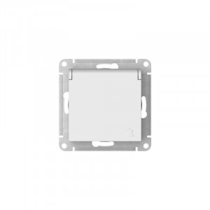 Розетка AtlasDesign 16А IP20 с заземл. защ. шторки с крышкой быстрозажим. клем. механизм бел. SE ATN000146S