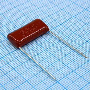 L-KLS10-CL21-334K630-P20, Конденсатор металлоплёночный полиэтилентерефталатный 0.33мкФ 630В ±10% шаг выводов 20мм