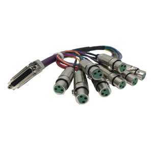 DB25FXLRF, Разъемы XLR TO 8 XLR F DB25 FEMALE