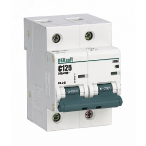 Выключатель автоматический двухполюсный 63А D ВА-201 10кА 13016DEK