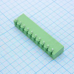 2EGTRC-5.0-10P-14-100, Разъемный клеммный блок на плату, 10 контактов. Серия 2EGTRC-5.0