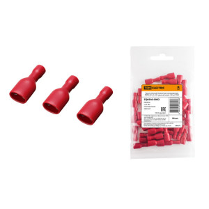 Разъем плоский полностью изолированный РППИ-М 1,25-187 красный (мама) (50 шт) SQ0546-0002