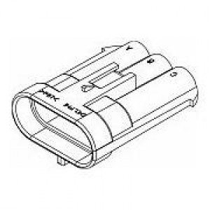 15358681-B, Автомобильные разъемы CONN 3 M M/P 630 BLK SLD