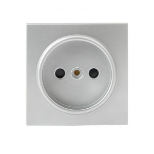 Валенсия лицевая панель розетки 1-местной б/з 10 А сталь с защ. штор. PROxima ESR10-L-022-30