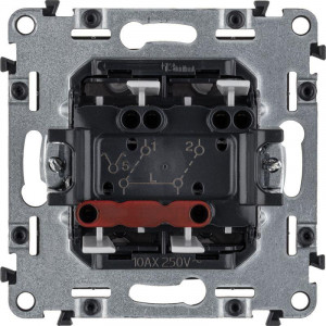 Выключатель 2-кл. СП Valena Allure 10А IP20 250В с лицев. панелью безвинтов. зажимы механизм антрацит Leg 752915