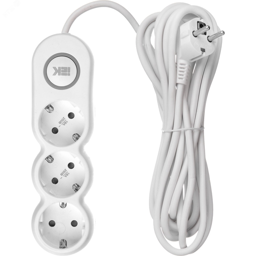 Изображение товара Удлинитель 3х5м с заземлителем IP20 IEK WYP53-16-03-05-ZK