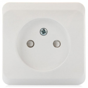 Розетка 1-м ОП Этюд 16А IP20 250В без заземл. защ. шторки бел. SE PA16-002B