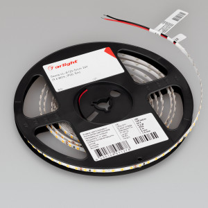 Лента UL-A120-5mm 24V Warm2700 (9.6 W/m, IP20, 5m) 044062, Светодиодная узкая лента UL-A120, открытая. Светодиоды 2835, 120 шт/м (600 шт на 5 м), белая плата, ширина 5 мм, скотч 3M. Цвет ТЕПЛЫЙ 2700 K, цветопередача CRI>90, угол 120°. Питание 24V, мощность 9.6 Вт/м (48 Вт на 5 м). Размеры 5000x5x1.5 мм. Мин. отре