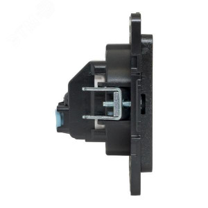 Розетка 1-м СП Стокгольм 10А IP20 без заземл. защ. шторки механизм черн. PROxima EZR10-022-10