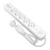 Удлинитель LUX 5 гнезд 2USB 2,4А+2type-C 3 метра 1,5мм2 EKF