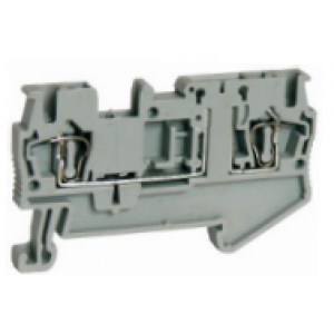 Клемма для модулей UJ5-2.5FDE, Клемма для подключения модулей, тип фиксации провода: пружинный, номинальное сечение: 2,5 мм кв., 16A, 400V, ширина: 5,2 мм, цвет: серый, тип монтажа: DIN35, стандарт GB/T14048.1,