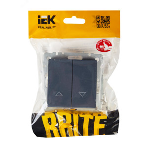 BRITE Выключ. жалюзи 10А ВС10-1-5-БрМ мар. BR-V15-0-10-K35