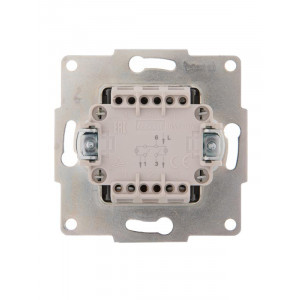 Выключатель 2-кл. 1п СП Karina 10А IP20 с подсветкой механизм крем. 707-0388-112