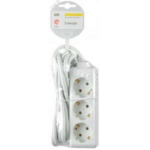 Удлинитель 3х3м с заземл. 16А IP20 У03 2P+PE 250В 3х1 WYP10-16-03-03-Z-N