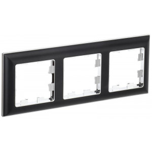 Рамка 3-м BRITE РУ-3-Бр хром/черн. BR-M32-12-2-K23