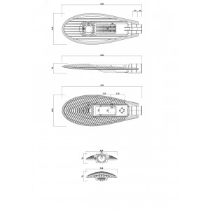 Светильник светодиодный пром. SPP-5-60-5K-W 620х245х70 60Вт 6600лм 5000К IP65 (Аналог ДКУ) консольный (КСС 