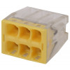 NO-224-44 Клемма СМК компактная с пастой, серия 246, 6 отверстий, 0,5-2,5 мм2 (упак. 4 шт.) Б0043962