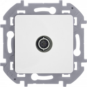 Розетка телевизионная TV Inspiria 2дБ 0-2400мГц с топологией "звезда" механизм бел. Leg 673850