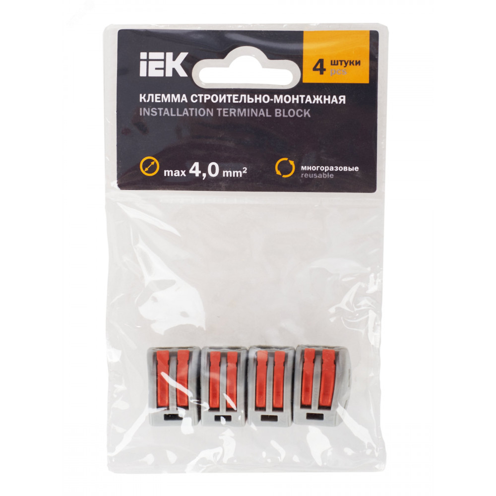 Изображение товара Клемма строительно-монтажная СМК 222-412 для медных проводников