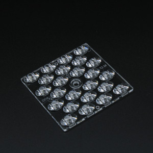 ALST50D24LEDT2M-C, Групповая квадратная линза на 24 светодиода 3030/2835 эфф=93%, диаграмма T2M-C, 50x50мм H:4.09мм, PC