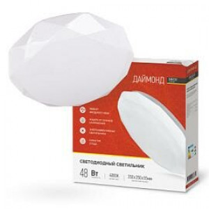 Светильник светодиодный DECO ДАЙМОНД 48Вт 230В 4000К 4320лм 380х55мм 4690612038674