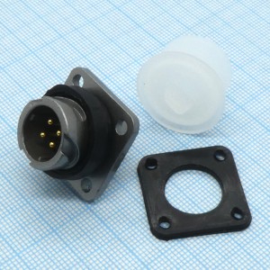 FQ14-4ZJ-S, Блочная вилка, 4 контакта, S пластиковая крышка для блоч.