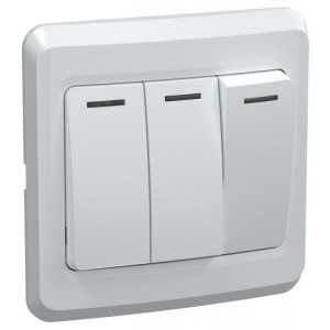 ВС10-3-0-ВБ Выключатель 3 кл. 10А ВЕГА белый EVV30-K01-10-DM