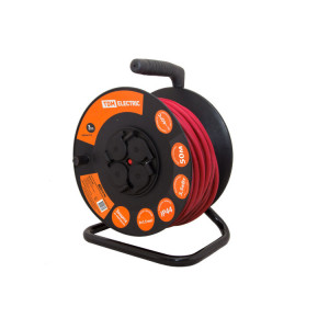 Удлинитель силовой УКз16-004 (IP44 4 места/50м КГ 3х1,5 пласт. катушка) SQ1301-0546