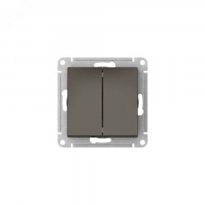 ATLASDESIGN 2-клавишный ВЫКЛЮЧАТЕЛЬ, сх.5, 10АХ, быстрозажимные клеммы, МОККО ATN000651S