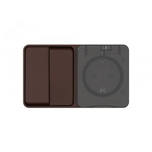 AtlasDesign PROFI IP54 О/У БЛОК: РОЗ. з/к со шт. 16А, ВЫКЛ.2-клав.10А, КОРИЧНЕВЫЙ ATN546074